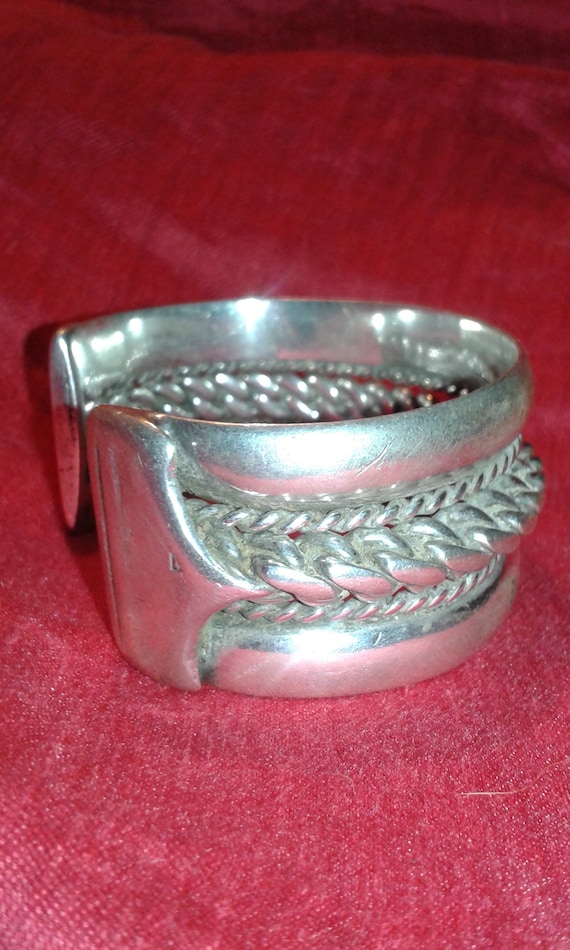 Solid sterling silver heavy 110g heavy chunk mens… - image 2