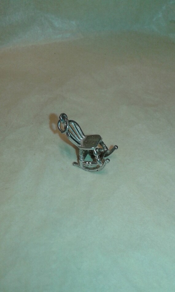 Solid sterling silver rocking chair bracelet char… - image 2