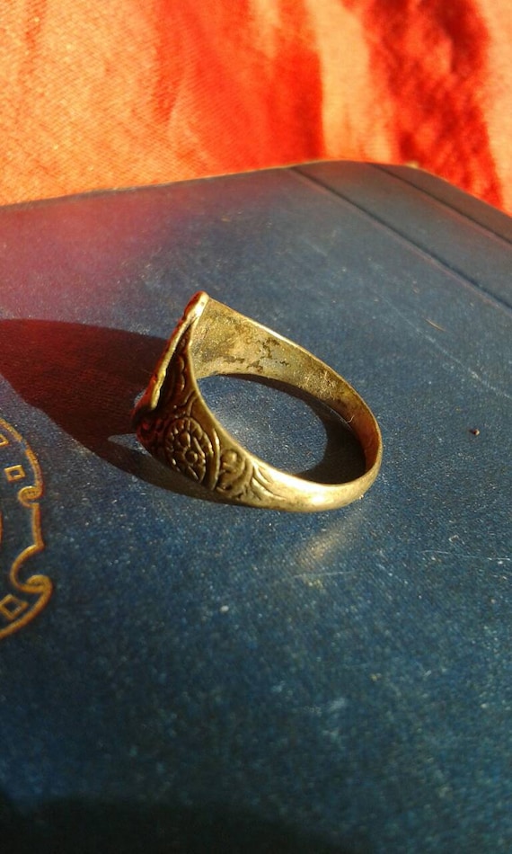 Solid sterling silver antique Blessing luck "Fu" … - image 5