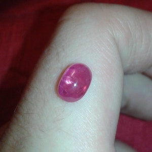 Natural low temperature heat only Earth mined ruby cabochon stone loose gem for setting mounting collection