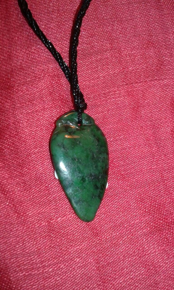Dark Earthy green natural Jadeite Jade untreated … - image 1