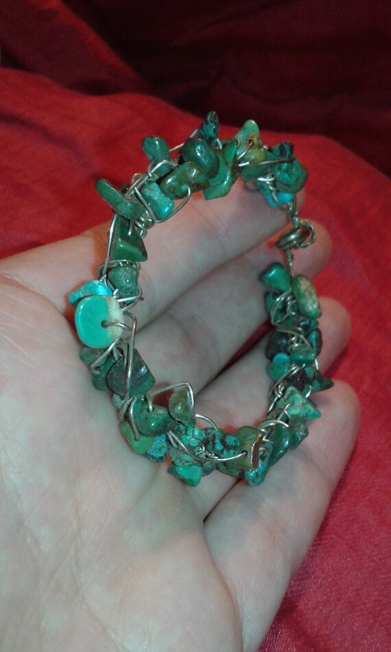 Solid sterling silver wire and untreated natural … - image 6