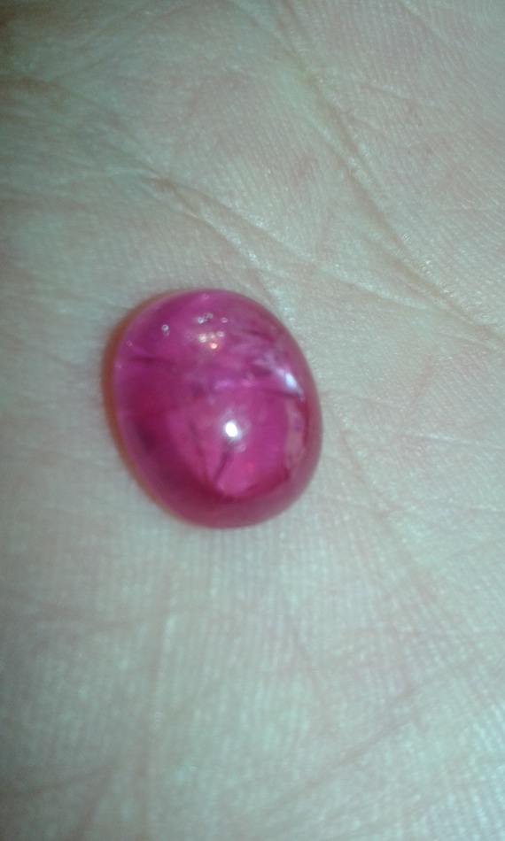 6.88ct natural low heat only Earth mined oval cabochon ruby pink sapphire loose gemstone custom jewelry making mounting estate ring pendant