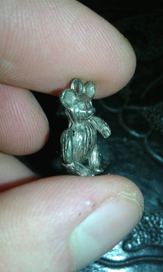 Moving solid silver teddy bear articulating 925 s… - image 4