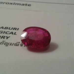 Untreated Earth mined 4.04 cts oval cut faceted ruby unheated red sapphire certified loose gemstone primal red intense fire