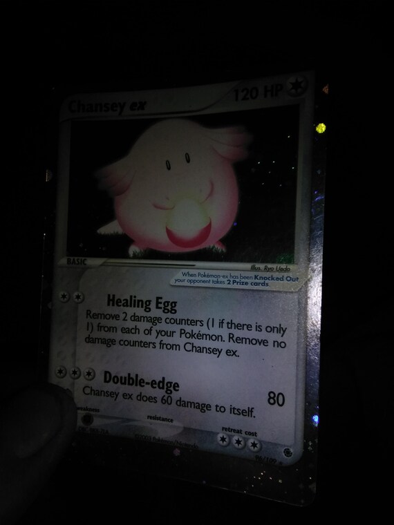 shiny chansey pokemon card POKEMON Card BASE Set CHANSEY #3/102 Black Star Rare Holo Holofoil Shiny VG