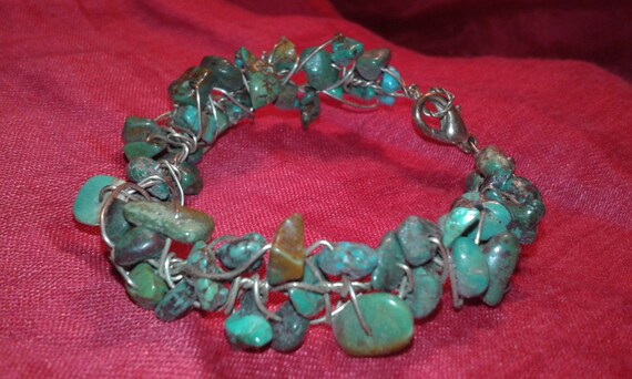 Solid sterling silver wire and untreated natural … - image 4