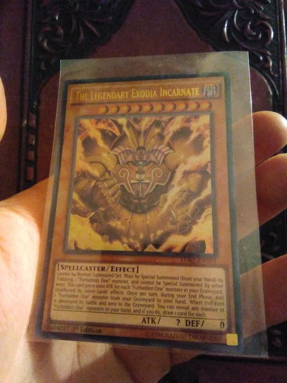 yugioh legendary cards Yu Gi Oh Collection Ultra Rare God Card Set of 3 Egyptian God Slifer, Obelisk Ra (Limited Edition) Ultra Rare Version and Mitsurugi YUGIOH THE LEGENDARY EXODIA INCARNATE