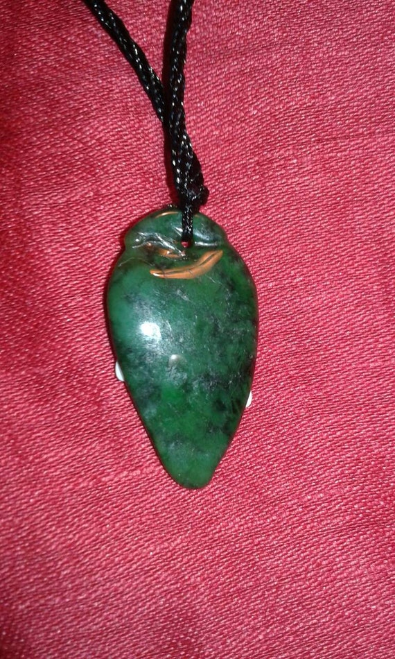 Dark Earthy green natural Jadeite Jade untreated … - image 2