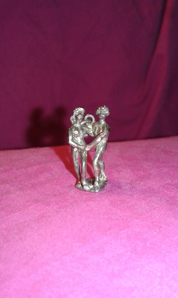 Solid sterling silver two lovers partners him and… - image 2