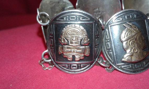 Peruvian 18k solid yellow gold and solid sterling… - image 2