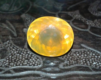 14.41ct Mandarin Satsuma Orange Mexican fire opal oval faceted natural Earth mined loose gemstone