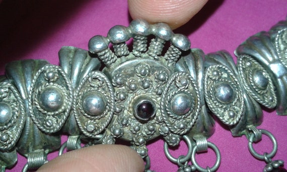 Rajasthani solid sterling silver garnet womens ta… - image 6