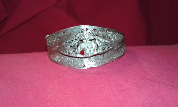 Elephant design solid sterling silver filigree hi… - image 2