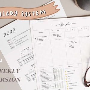 WEEKLY Flylady Control Journal - 2023 Calendar - US Letter Size - Editable, Zone Cleaning, Home Blessing (Digital FILE Only)