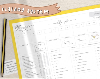 Weekly Flylady CONTROL Journal - Editable, Zone Cleaning, Home Blessing (DIGITAL FILE Only)
