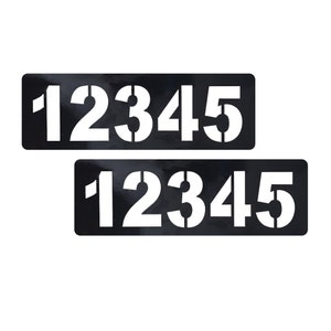 Curb-N-Sign®, Curbzee®, Custom stencil, die cut numbers/ letters, thick vinyl, one time use, 2 included