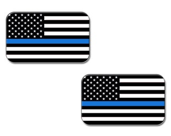 Magnet 2-3 Me Maine State Thin Blue Line Decal Set Police Sheriff Swat Magnetic Sticker