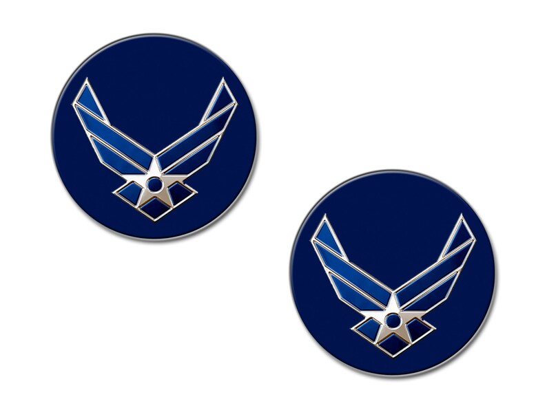 Curb-N-Sign\u00ae 2 Reflective Vinyl Decals 3x5in, Air Force Logo