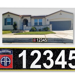 Custom Reflective Aluminum House Address Numbers: Military Curb Wrap