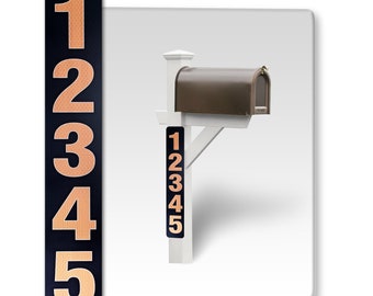 Reflective Mailbox Numbers: Vertical Classic Style Vinyl Decal