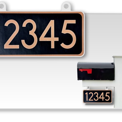 Hanging House Address Sign Double Sided Circle Highly Etsy