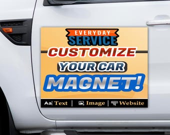 Custom Car Magnet Sign: Personalized Business Logo, Vehicle Advertising