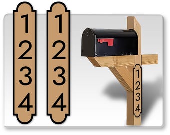 Reflective Mailbox Address Numbers Plaque: Custom Outdoor Sign, USA Made