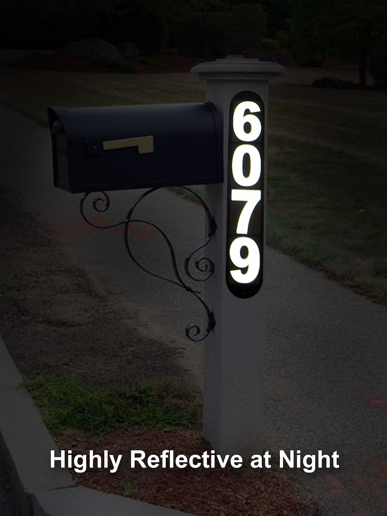 reflective Desert Storm Veteran Mailbox Address signs 2 included