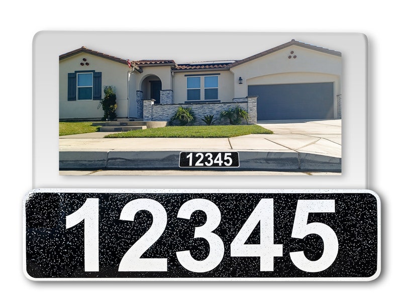 Reflective Curb Address Sign: Custom Home Number Decal - Etsy