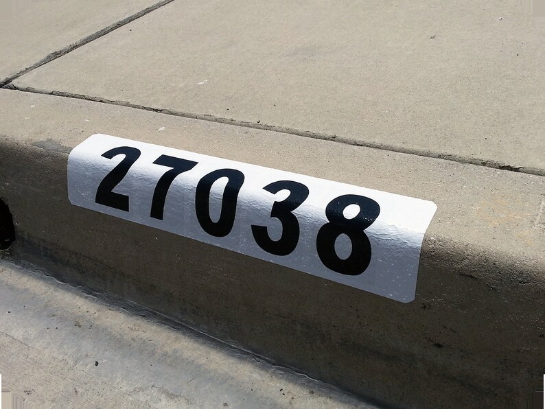 Reflective Curb Numbers Peel and Stick Enduring Freedom Etsy