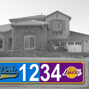Curb-N-Sign® Your Favorite Sports Teams Custom Curb Address Numbers - Durable Super Reflective Self-Adhesive Custom Curb Wrap®