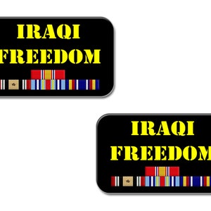 Curb-N-Sign®, 2 Reflective Magnets, 3x5in, (Operation Iraqi Freedom)