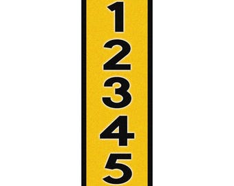 Reflective Vertical Address Plaque: 10x3.5 Inch, USA Made