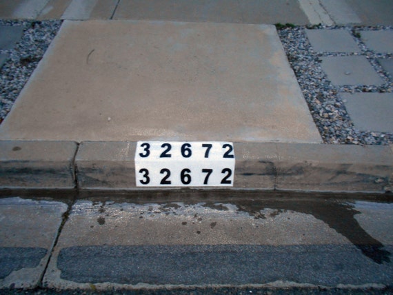 4 Inch, Individual Curb Painting Stencil 