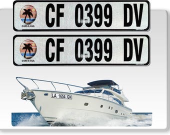 Reflective Boat Numbers: Custom Waterproof Decals, 2pc Set