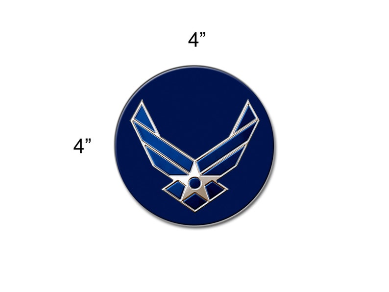Curb-N-Sign\u00ae 2 Reflective Vinyl Decals 3x5in, Air Force Logo