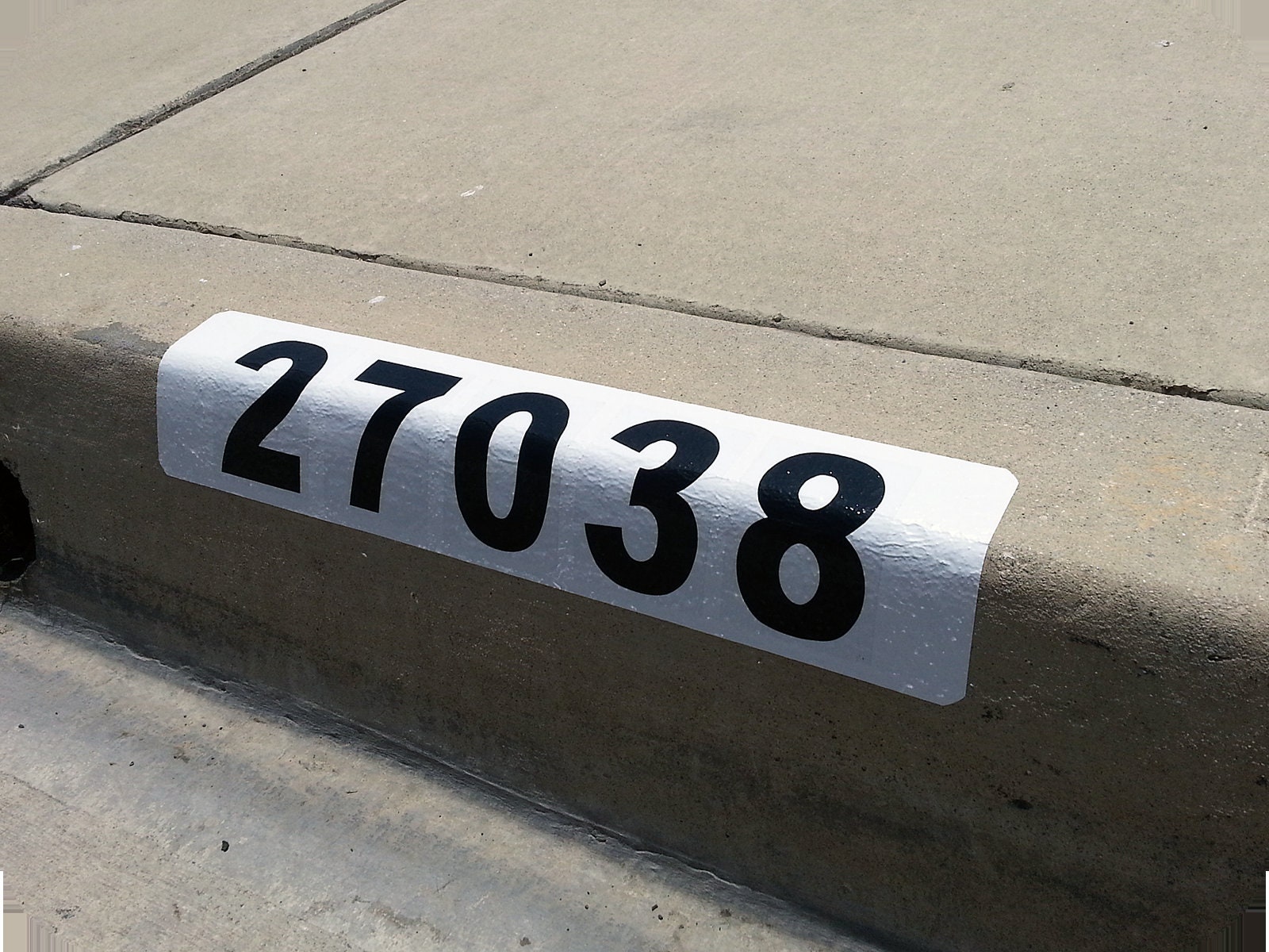 Reflective Curb Numbers Curb Wrap™ Peel and Stick Green Etsy