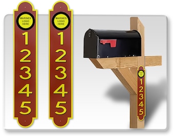 Reflective Mailbox Address Numbers Plaque: Custom Outdoor Sign