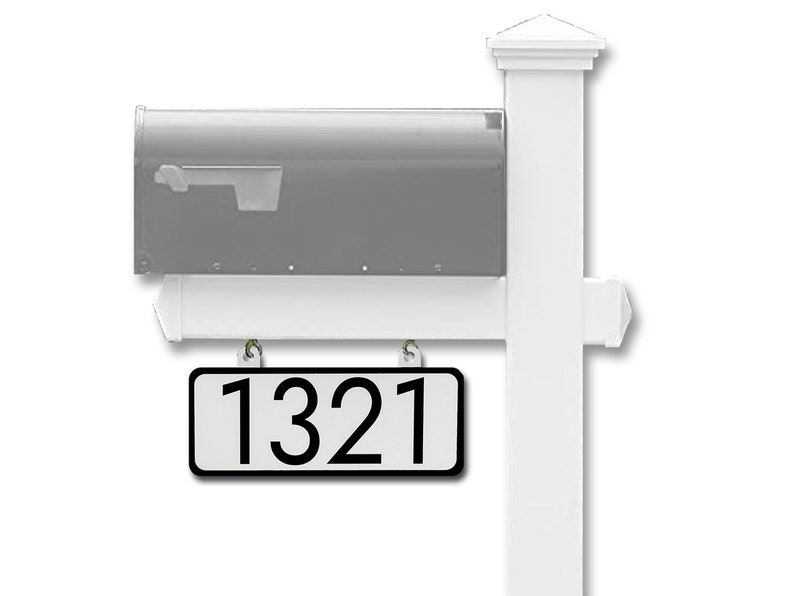 CurbNSign® Hanging Mailbox Address Sign Rectangle shaped Etsy