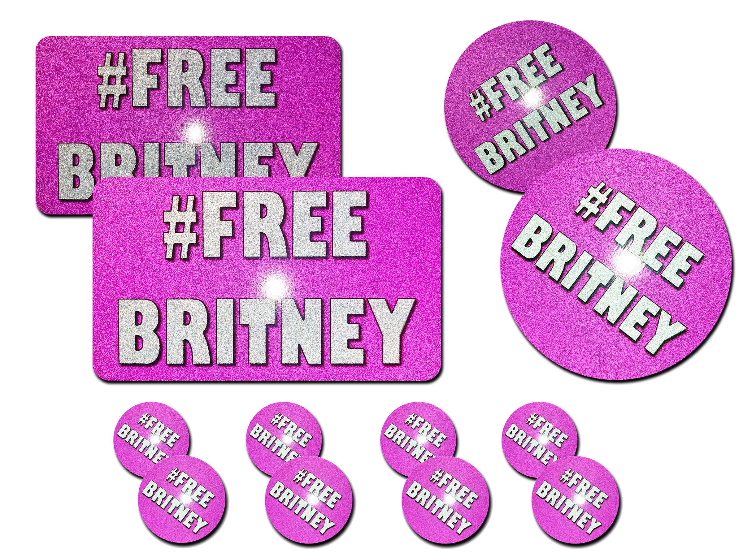 Free Britney Spears Stickers, 8 Pcs Reflective Stickers for Free Britney  Movement, Freebritney Hashtag Flag Sticker - Etsy