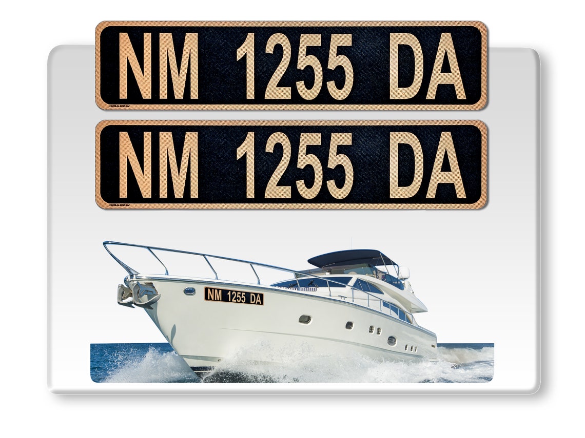 Bowbrite Reflective Boat Numbers and Letters Custom Etsy