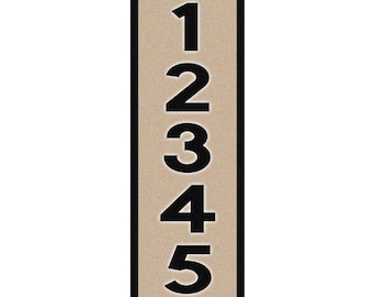Reflective Vertical Address Plaque: 911 House Number Sign (10x3.5 Inch)