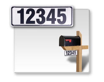 Reflective 911 Address Sign: Custom Aluminum Composite, Double Sided (18" x 6")