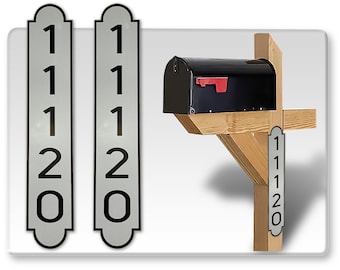 Reflective Mailbox Address Numbers: Custom Outdoor Sign, Silver, Handmade USA