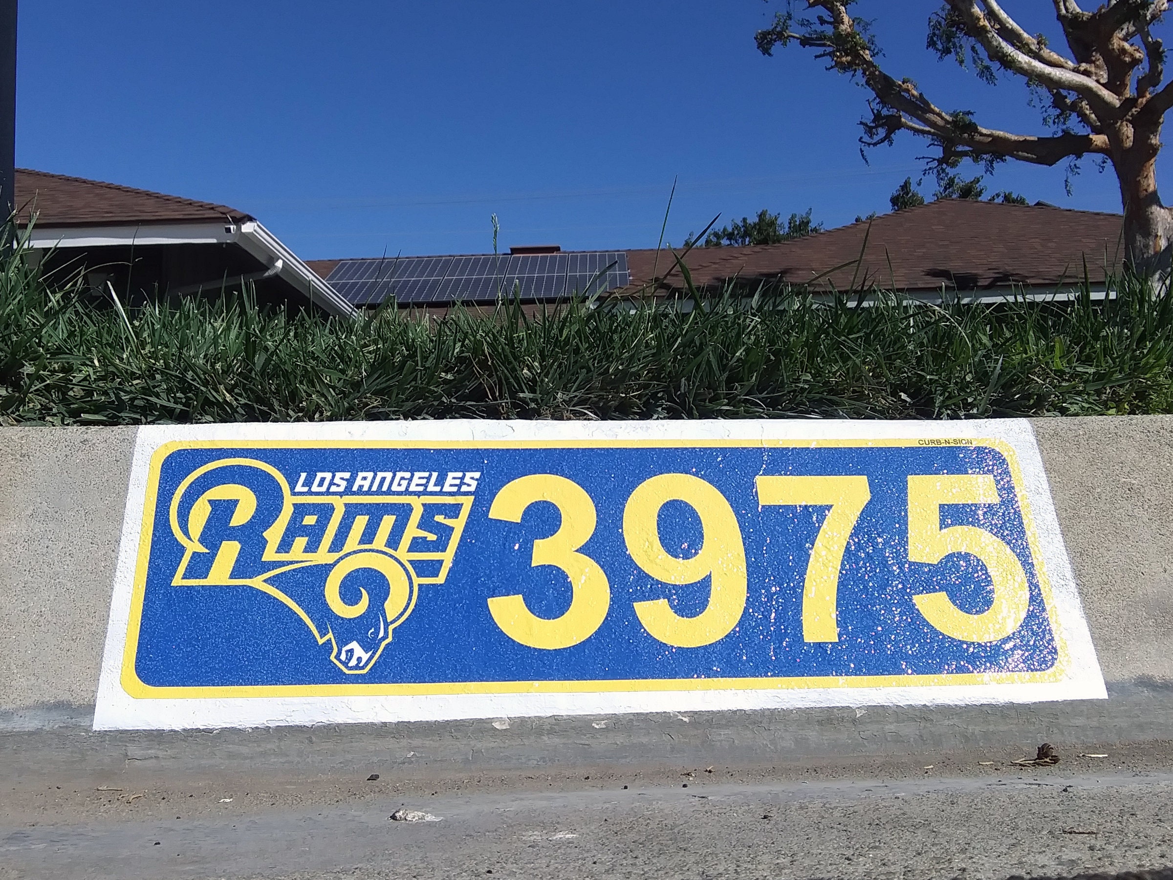 thumbnail image 2 of Curb-N-Sign Customized Curb Wrap With Your Favorite Team Logo - Reflective Aluminum 2 of 4
