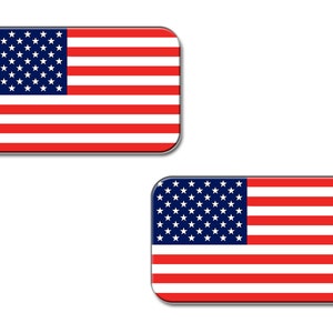 Curb-N-Sign®, 2 Reflective Magnets, 3x5in, American Flag