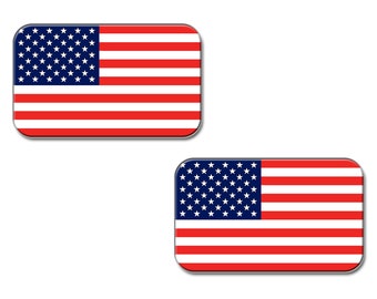 Curb-N-Sign®, 2 Reflective Magnets, 3x5in, American Flag