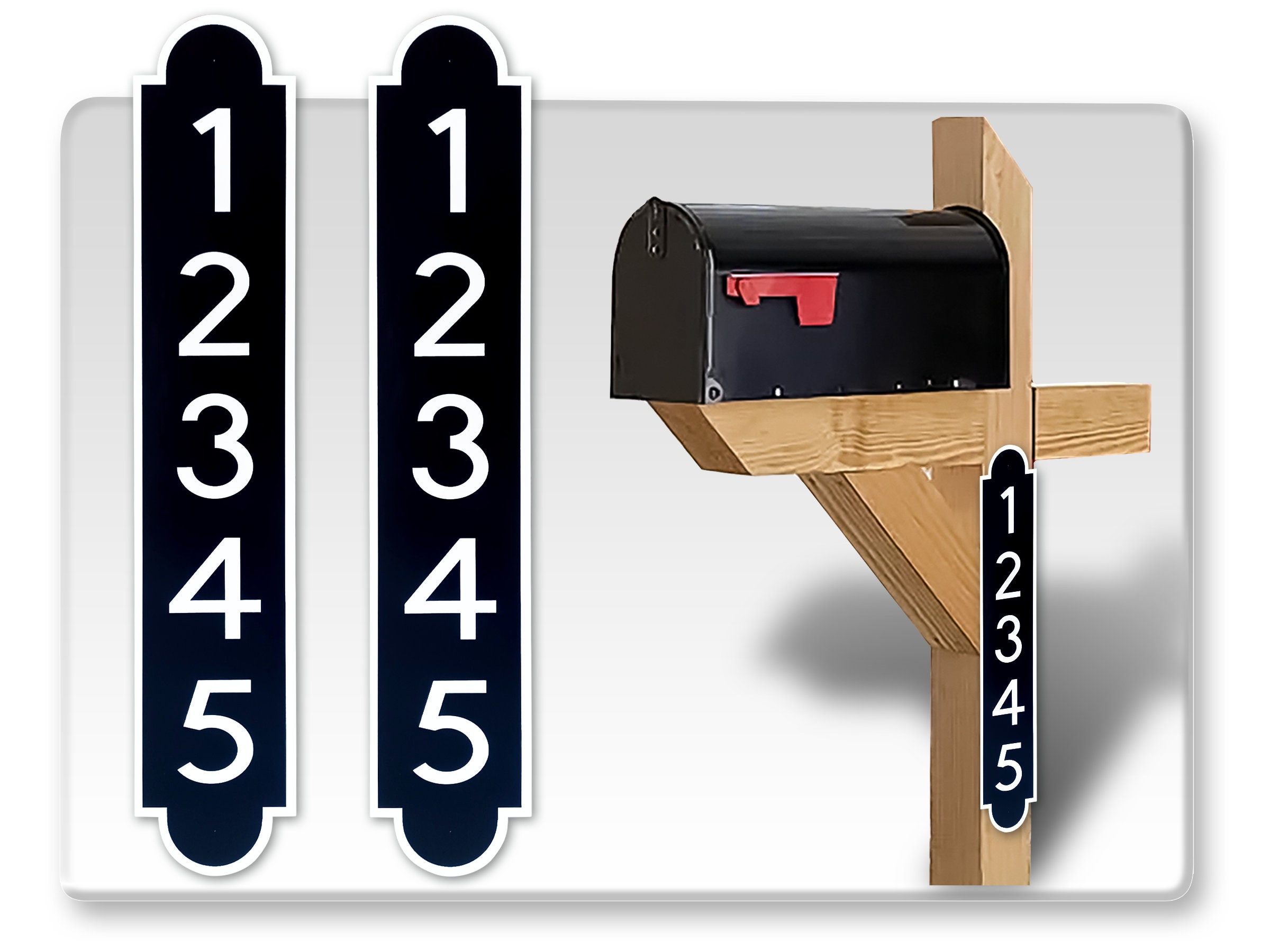 Modern Steel Mailbox - Metal Address Mail Box with Personalized Number –  Maker Table