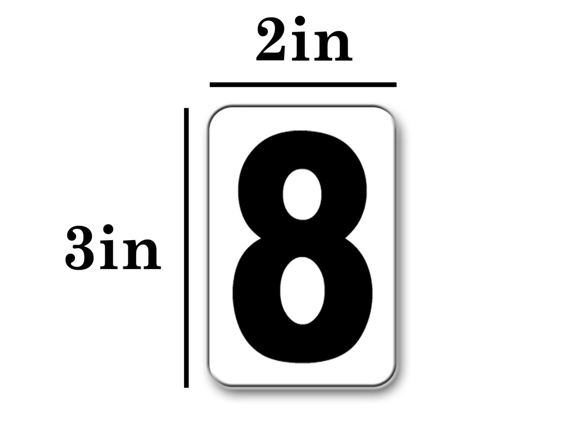 Curbnsign® Reflective Peel and Stick Vinyl Numbers/ Etsy